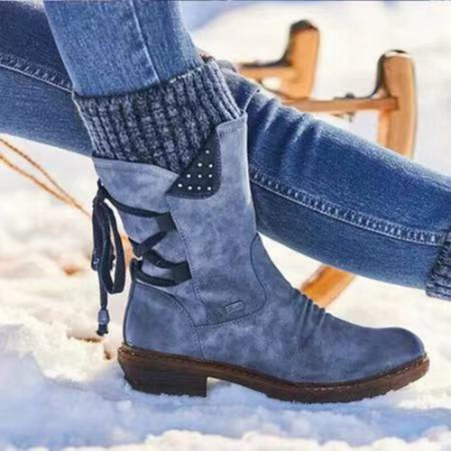 Square heel 2024 snow boots