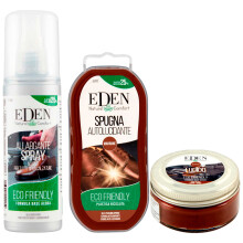 Brown leather shoes cleaning and care Kit EDEN.