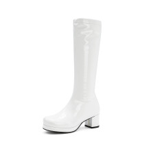 Sell Women Knee High Boots Patent Leather Waterproof Long Boots Red Party Fetish Boot Womens Shoes Autumn Winter