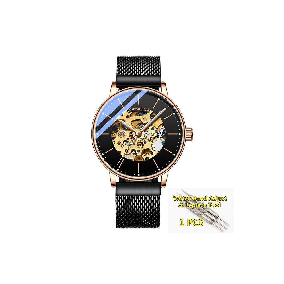 Belushi Mechanical Automatic Mens Watches Top Male Watch Business Wristwatch Mens Relogio Masculino-image-OPC-PBWRR66-NEW