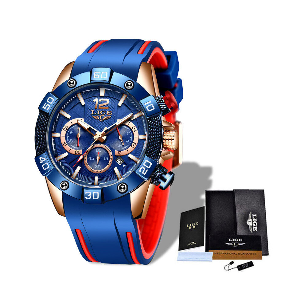 Mens Watches High Sport Watch For Men Business Silicone Men Watch Waterproof Quartz Male Clock +Box-image-OPC-PBWRNXQ-NEW