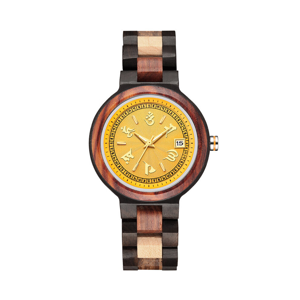 Stylish Women Wooden Wristwatch Quartz Movement Calendar Display Female Watch Creative Dial-image-OPC-PBWRS8H-NEW