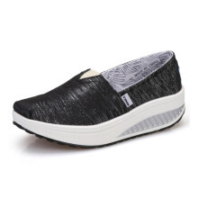 (Black-7.5) Women Espadrilles Womens Casual Shoes Flats Slip On Loafers Women Flat Platform Shoes Women Moccasins Ladies Swing Shoes