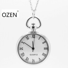 (10pcs/lot )steampunk Halloween Style Bronze shine back dail small Pocket Watch Necklace cosplay Halloween Christmas