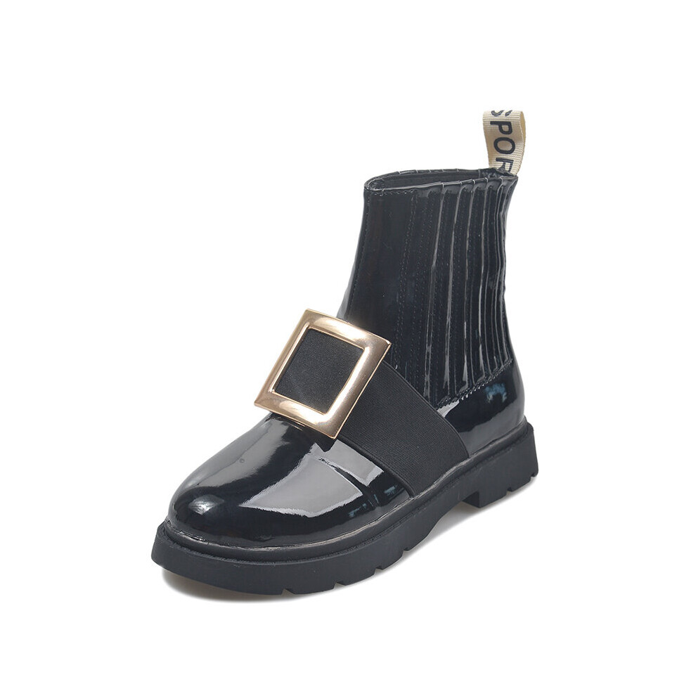 Square Heels Women Boots Round Toe Bling Crystals Buckle Ankle Martns Boots Slip-on Crystal Shoes Woman Boats-image-OPC-PBWS6DF-NEW