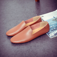 (171brown Beige-41) Mens Shoes Italian outdoor Casual Men Loafers Leather Moccasins light flats men Slip on Boat Shoes