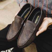 (Brown Beige-42) Men Loafers Spring Summer Comfortable Casual Shoes Mens Moccasins Shoes For Men Comfort Shoes Flat Loafers