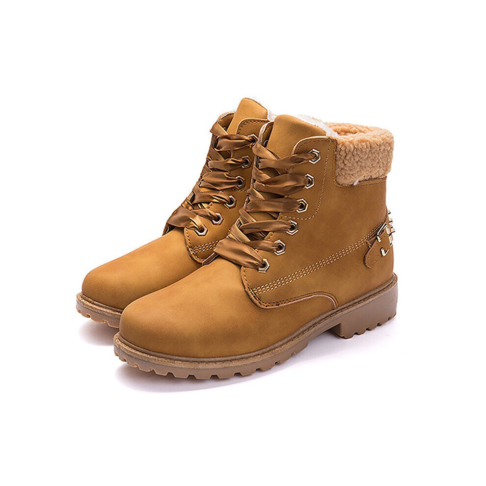 Winter Shoes Women Boots Warm Plush Ankle Boots Women Shoes Round Toe Lace-up Female Snow Boots Shoes Woman-image-OPC-PBWSCSB-NEW