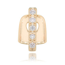 Hip Hop Fang Cubic Zircon Single Vertical Teeth Grillz Bottom Teeth Caps Mouth Tooth Cosplay Jewelry
