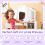 Casart Kids Vanity Set w/ Dressing Table & Chair Tri-Folding Mirror 4 Storage 3