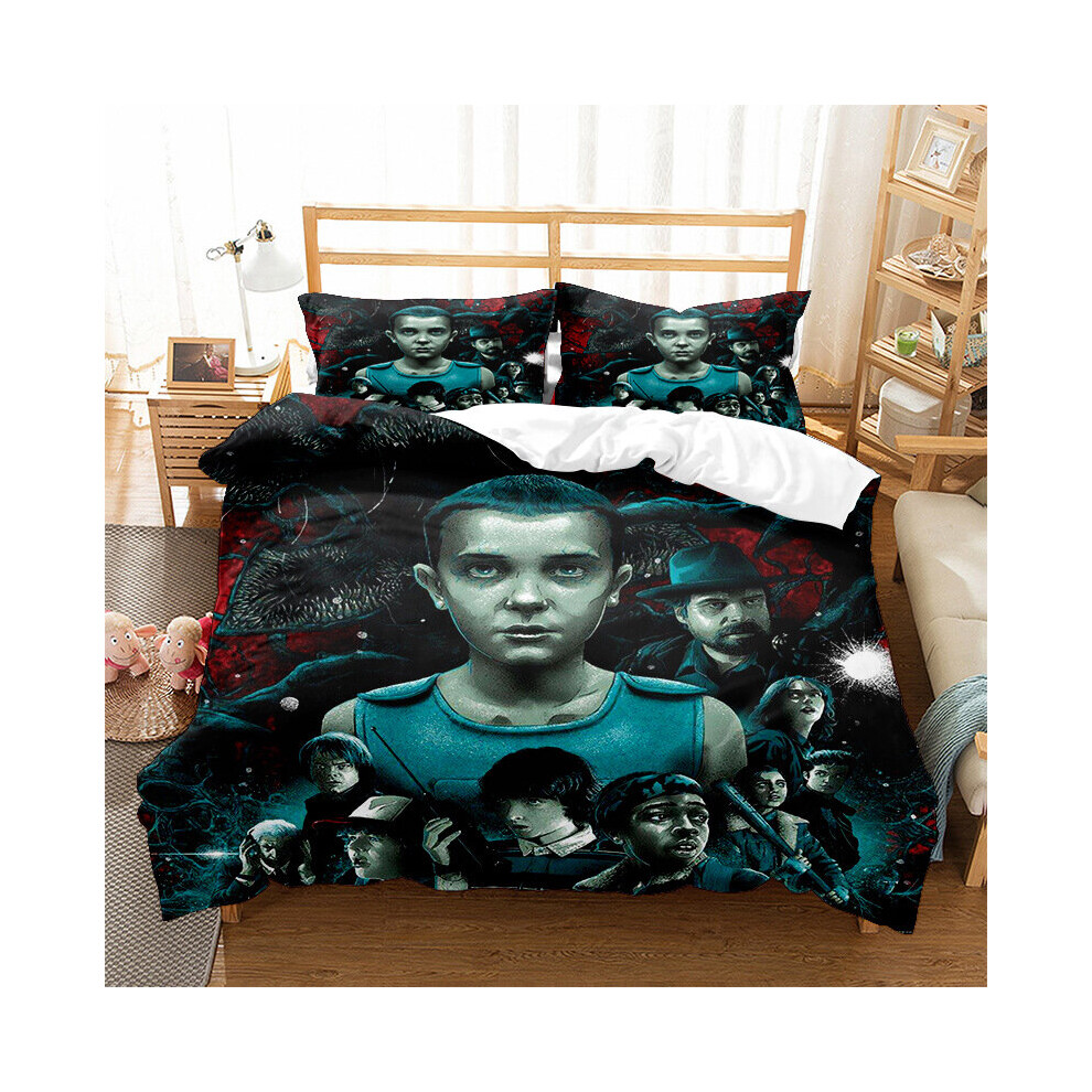 (Style 12, King (220X240CM)/3PCS) stranger things Bedding Single Double Duvet Cover