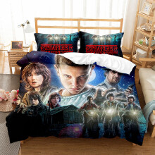 (Style 15, Super King (220X260CM)/3PCS) stranger things Bedding Single Double Duvet Cover