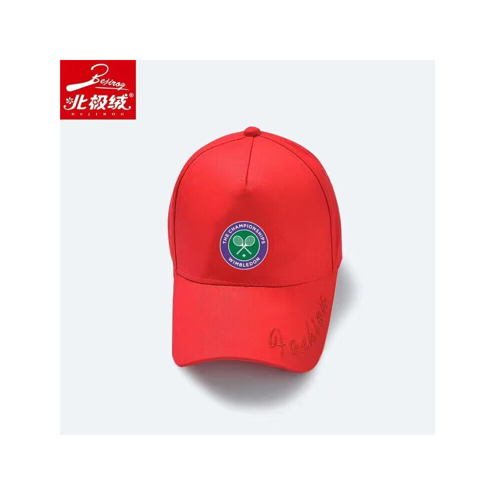 (red) Wimbledon Arctic velvet tongue visor hat
