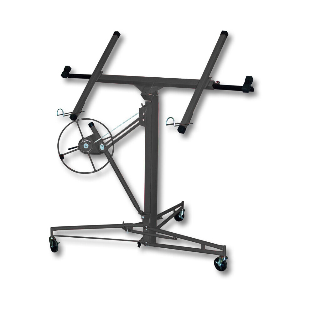 Black 16ft Drywall Hoist Plasterboard Lifter Jack Tool