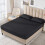 (Single (91 x 190 cm), Black) Bed Fitted Sheets Single Double King Super King UK 2