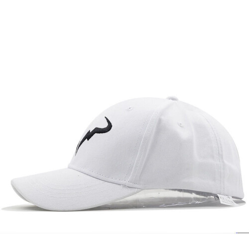 (white) Nadal's same horn spring tennis cap 1