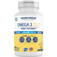 OceanBlue, Professional, Omega-3 2100, Hoog Potentie, Natuurlijke Oranje, 2,100 mg, 120 Softgels