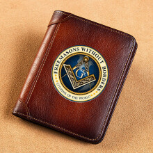 High Leather Wallet Freemasons Without Borders Printing Standard Purse BK039