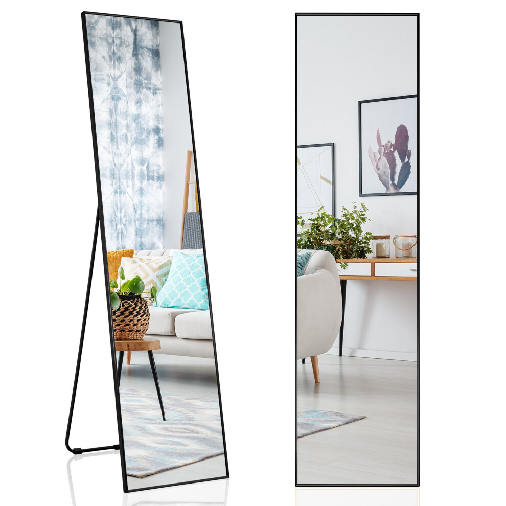 Full Length Mirror Rectangular Dressing Mirror Standing Wall-mounted