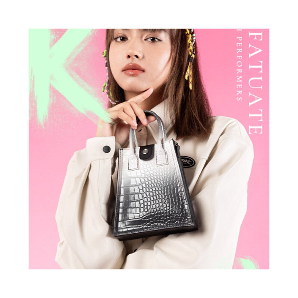 Small Women Bag female gradient crocodile mobile phone bag Single Shoulder Messenger Bag Mini Bag-image-OPC-PBWT5P7-NEW