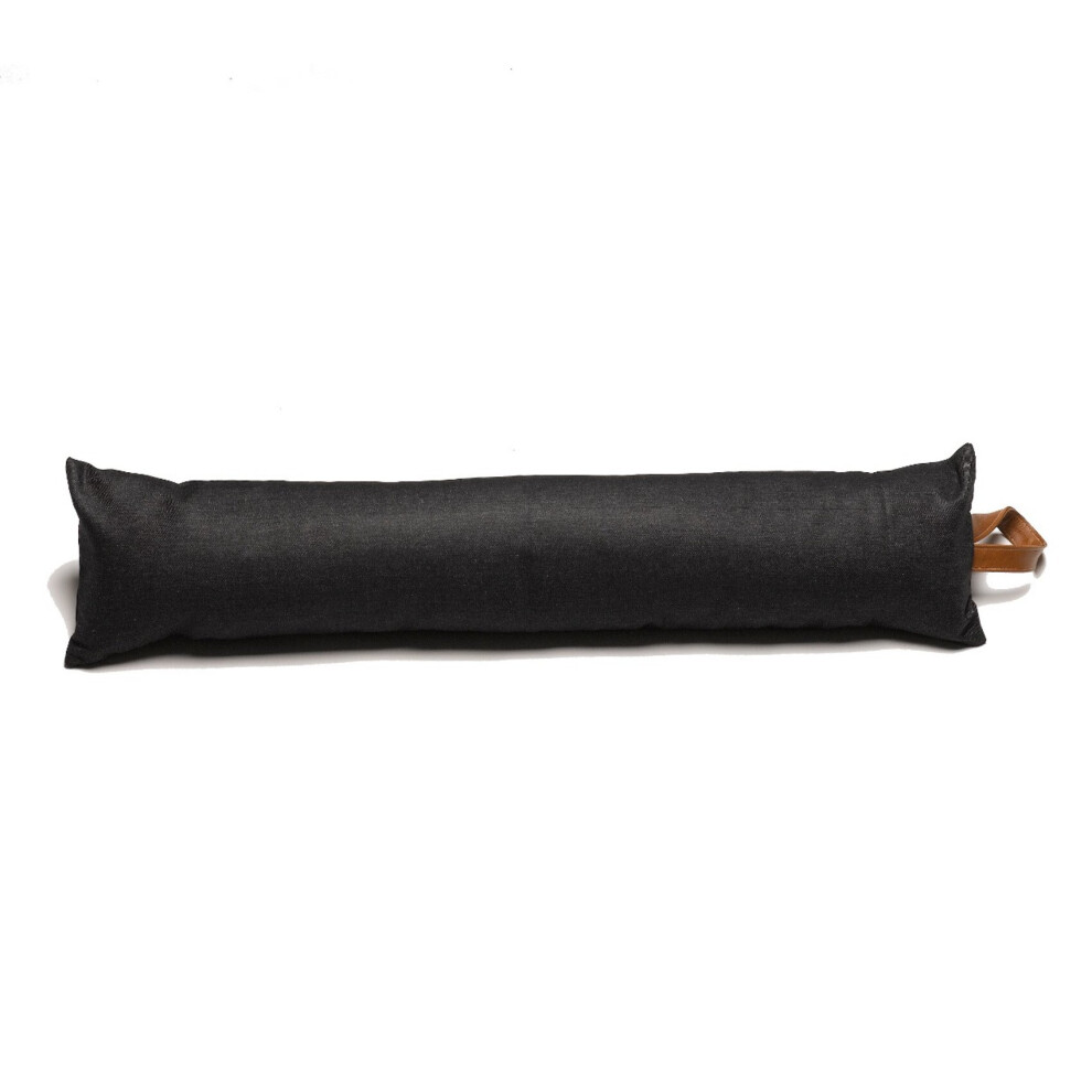 (Black, 3ft) Cotton Denim Draught Excluder Long or Short Draft Stopper