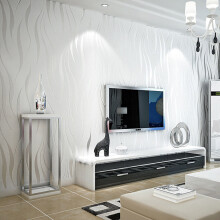 Modern Non-woven Fabric Wave Wallpaper Roll 9.5M