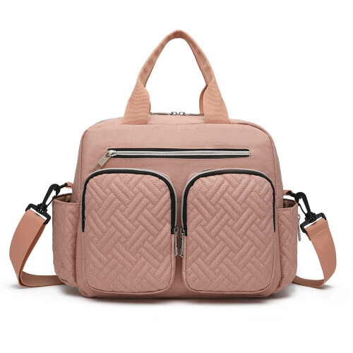 (Pink) Durable And Functional Changing Tote bag