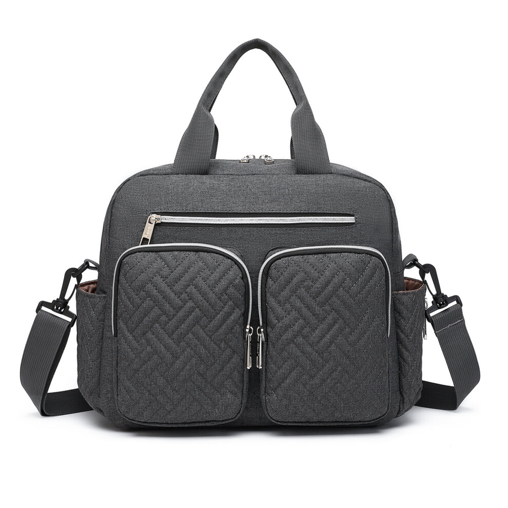 (Dark Grey) Kono Durable And Functional Changing Tote bag