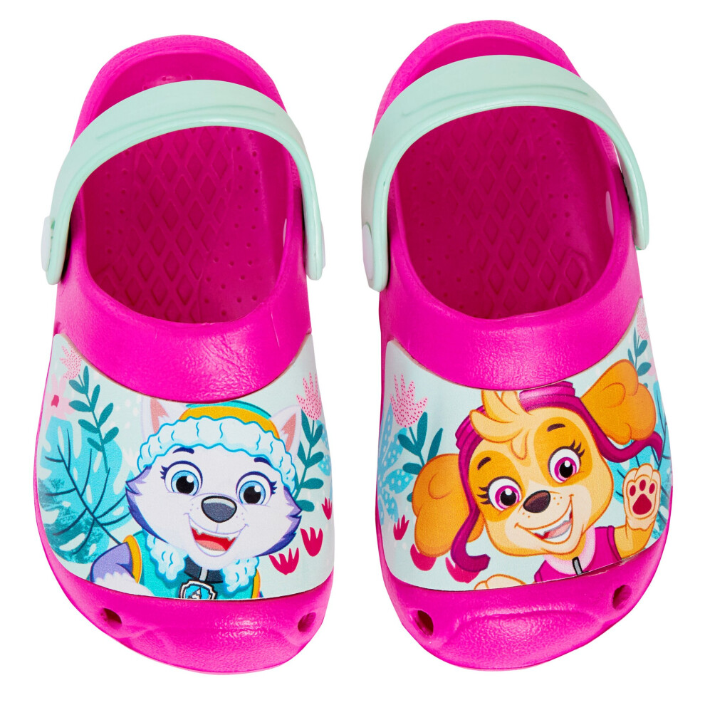 (8 UK Child) Paw Patrol Summer Sandals Beach Clogs Summer Shoes Skye Flip Flops Garden Mules