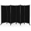 Costway 6-Panel Folding Room Divider Rolling Privacy Screen w/ Lockable Wheels 1