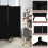 Costway 6-Panel Folding Room Divider Rolling Privacy Screen w/ Lockable Wheels 6