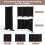 Costway 6-Panel Folding Room Divider Rolling Privacy Screen w/ Lockable Wheels 7