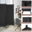 Costway 6-Panel Folding Room Divider Rolling Privacy Screen w/ Lockable Wheels 7