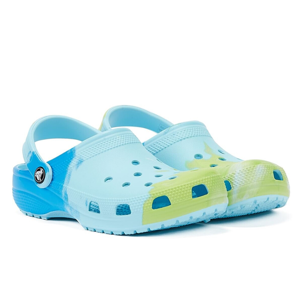 (Turquoise, UK 4) Crocs Classic Ombre Clog Artic Multi Women's Blue Sandal