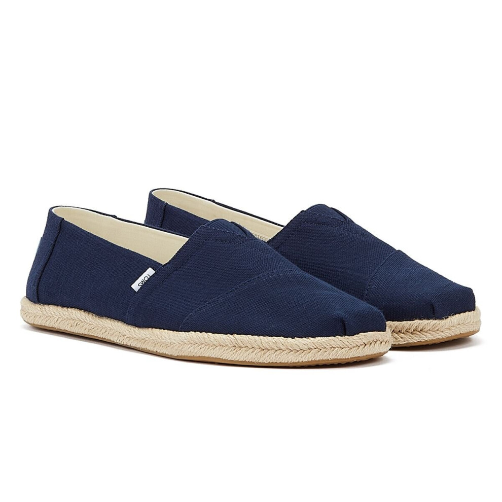 (Blue, UK 10) Toms Rope Alpargata Navy Espadrilles Men's Blue Sandal