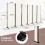 Costway 6-Panel Folding Room Divider Rolling Privacy Screen w/ Lockable Wheels 2