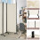 Costway 6-Panel Folding Room Divider Rolling Privacy Screen w/ Lockable Wheels 9