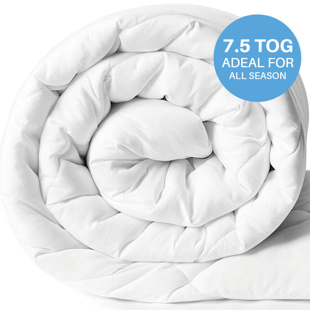 (Double (200cm x 200cm), 7.5 Tog) Warm Duvet Tog Anti Allergy Feels Like Down Hotel Quality Duvets Single Double King Super King