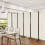 Costway 6-Panel Folding Room Divider Rolling Privacy Screen w/ Lockable Wheels 4