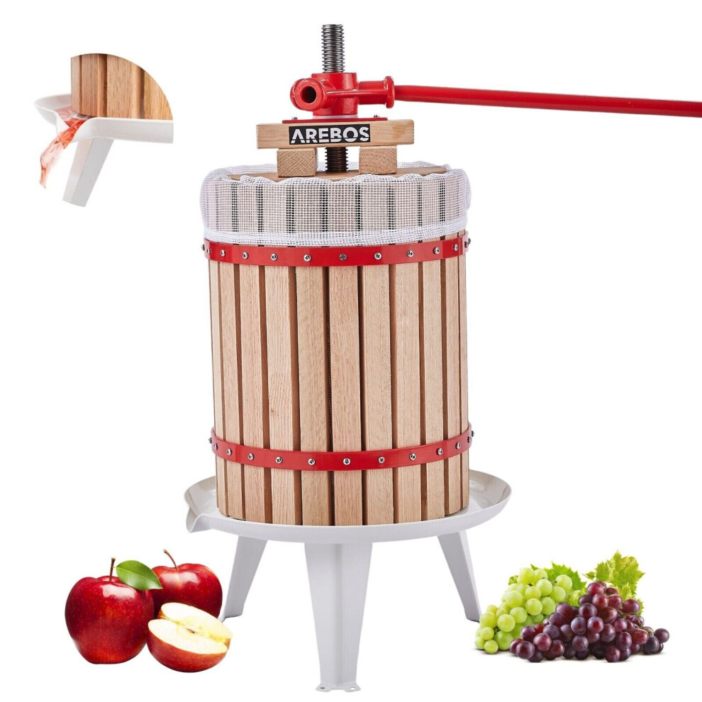 Arebos Fruit Press 18L Mash Press Wine Press Apple Press Fruit Press