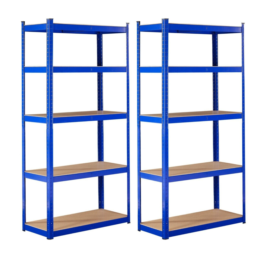 AREBOS Set of 2 Heavy Duty Shelving Cellar Shelving Boltless Shelving Storage Shelving Workshop Shelving 180 x 90 x 40 cm