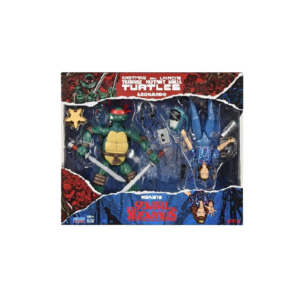 Bandai 2 Pack Action Figure VS TMNT VS Stranger Things Leonardo & Eleven