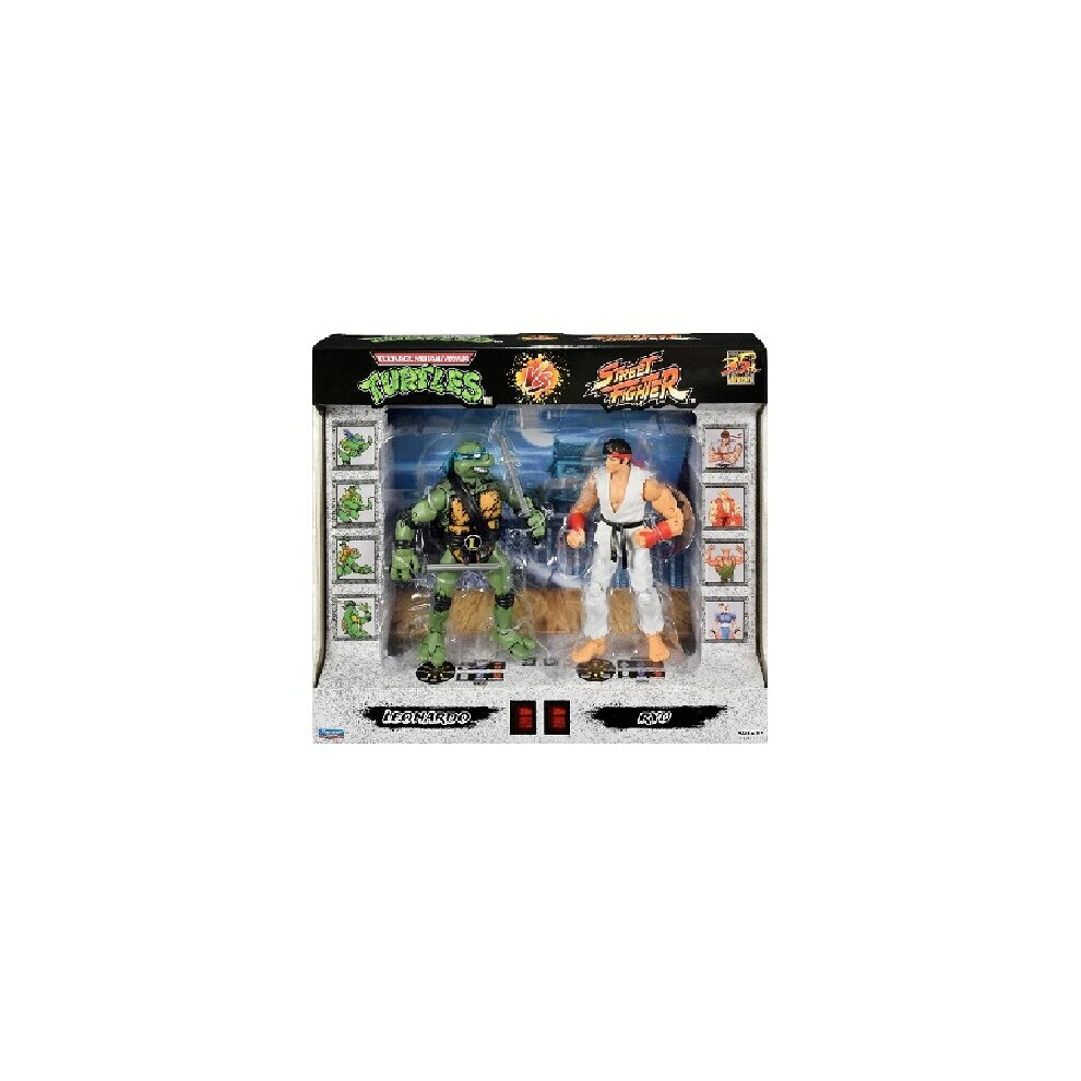 Bandai 2 Pack Action Figure VS TMNT VS Street Fighter Leonardo & Ryu