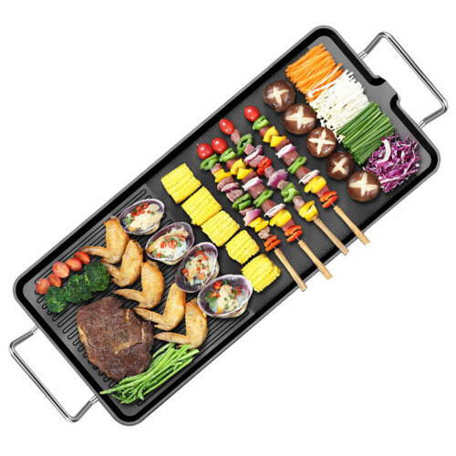 BBQ Grilling Plank Electric Table Top Grill Griddle BBQ Cooking Cast 2