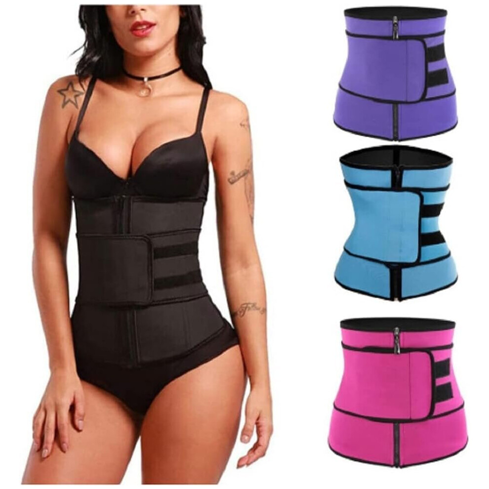 (Black, XX) Women's Postpartum Belt, Tummy Tuck Compression Wrap Waist Trainer (BU,XL)-image-OPC-PBWTN2M-NEW