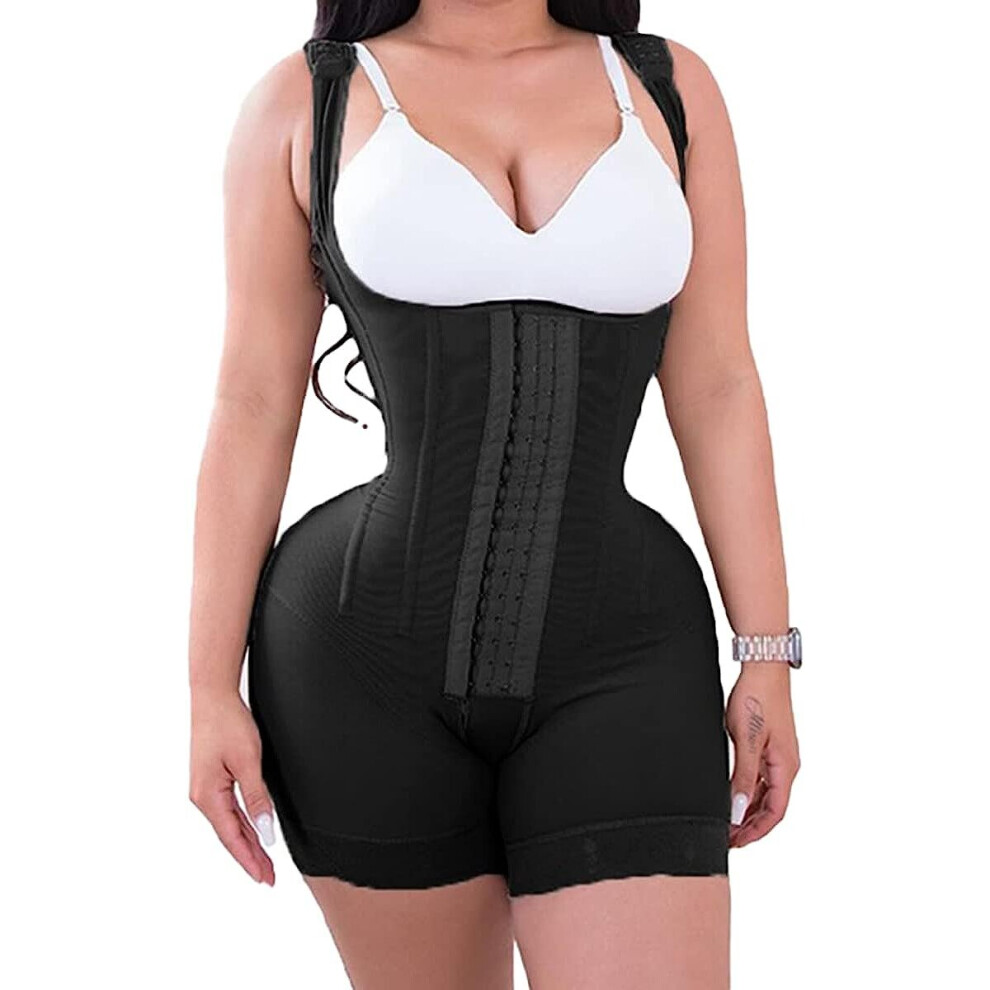 (Black, Small) Shapewear for Women Tummy Control Fajas Colombianas Bodysuit Post Surgery Compression Garment Waist Trainer