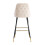 (Cream, 2 Stools) VELVET BAR STOOLS BUTTON BACK BAR STOOLS BREAKFAST BAR STOOL Gold Tipped 3