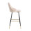 (Cream, 2 Stools) VELVET BAR STOOLS BUTTON BACK BAR STOOLS BREAKFAST BAR STOOL Gold Tipped 4