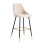 (Cream, 2 Stools) VELVET BAR STOOLS BUTTON BACK BAR STOOLS BREAKFAST BAR STOOL Gold Tipped 1