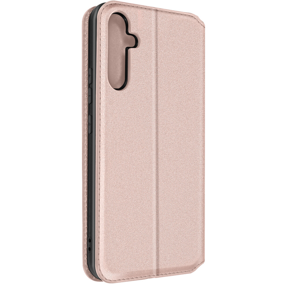 Avizar Flip Case For Samsung Galaxy A34 5G Magnetic Card Holder And Video Support Rose